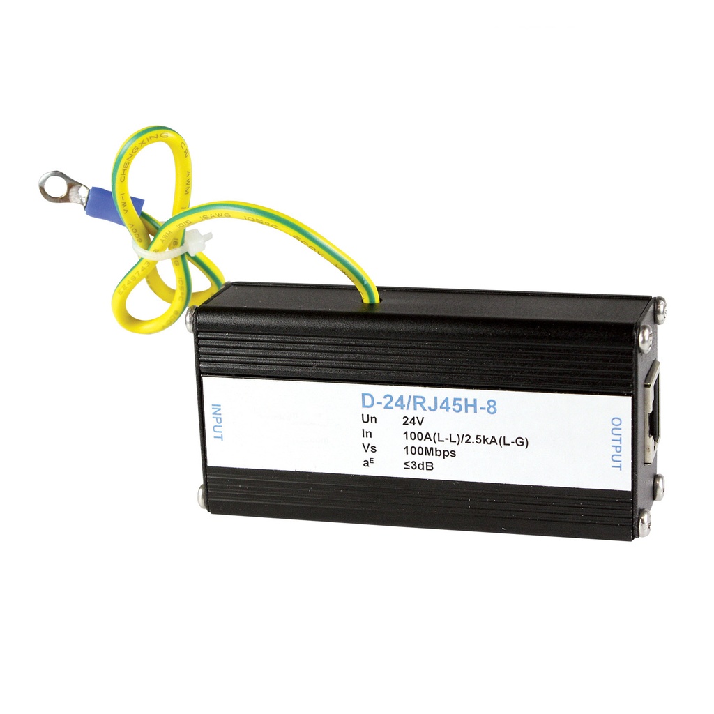 24V Cat5 Surge Protector, RJ45 Network Surge Protector, 24V Nominal Voltage, ASID-24-RJ45H-8